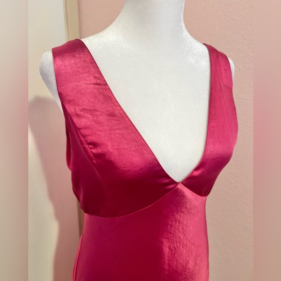 Lulus Incredible Love Magenta Satin Cowl Back Midi Slip Dress - Picture 13 of 16